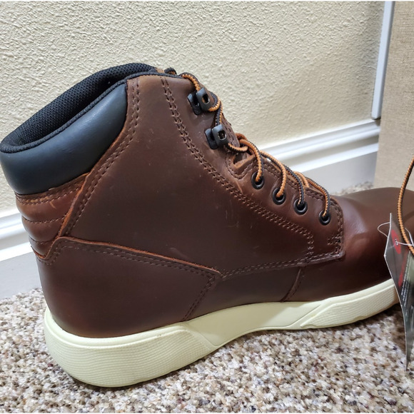 NWT Wolverine Men’s Work Boots Size 9.5M Brown Leather EH ASTM F2413-18 - Picture 4 of 8